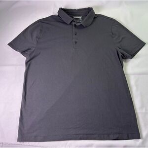 Express Men's XL Charcoal Gray Stretch Moisture Wicking Short Sleeve Polo Shirt